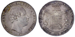Doppeltaler 1852 F. Gutes Sehr Schön, Randfehler, Schöne Patina. Jaeger 112. Thun 355. AKS 58. - Gold Coins