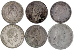 6 Versch. Taler: 1808, 1832, 1841, 1849, 1854, 1866. Meist Sehr Schön, Teils Kratzer Und Randfehler - Pièces De Monnaie D'or