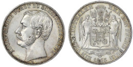 Vereinstaler 1865 B. Polierte Platte, Feine Tönung, Sehr Selten In Dieser Erhaltung - Goldmünzen