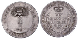 Kronentaler 1824 FW. Palme In Der Wüste. Vorzüglich, Schöne Tönung. Jaeger 32. Thun 406. AKS 18. - Pièces De Monnaie D'or