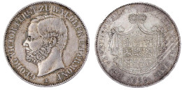 Vereinstaler 1859 A. Vorzüglich, Min. Randfehler, Schöne Patina. Thun 410. AKS 45. - Goldmünzen