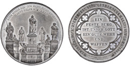 Zinnmedaille 1868 Von Schnitzspahn/Donndorf/Kietz. Enthüllung Des Lutherdenkmals. Schrift Im Vierpaß/das Denkmal Umgeben - Goldmünzen