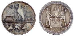 Silbermedaille 1914 Von Lauer. Kriegssitzung Im Reichstag. 34 Mm; 18,31 G. Vorzüglich, Mattiert, Schöne Patina. Zetzmann - Andere & Zonder Classificatie