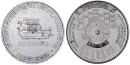 Bewegliche Aluminium-Kalendermedaille 1924-1944 Der Fa. Grimme, Natalis & Co, Brunsviga. 38 Mm Sehr Schön/vorzüglich - Otros & Sin Clasificación