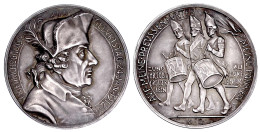 Silbermedaille 1912 Auf Den 200. Geburtstag Friedrich D. Große. 36 Mm, 19,67 G. Vorzüglich/Stempelglanz, Mattiert. Kiena - Otros & Sin Clasificación