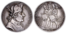 Silbermedaille 1912 Auf Den 200. Geburtstag Friedrich D. Große. 36 Mm, 19,67 G. Vorzüglich/Stempelglanz, Mattiert. Kiena - Andere & Zonder Classificatie