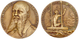 Große Bronzemedaille 1915, Grossadmiral Alfred Von Tirpitz. 80 Mm, 169,98 G. Gutes Vorzüglich, Selten. Kienast 155. - Otros & Sin Clasificación