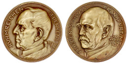 Bronzemedaille 1921, Auf 50 Jahre Friedensschluss Zu Frankfurt. Brb. Moltke/Brb. Bismarck. 45 Mm, 41,55 G. Vorzüglich/St - Other & Unclassified