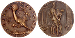 Bronzemedaille 1923, Die Bordellnation. 60 Mm Vorzüglich. Kienast 295. - Other & Unclassified