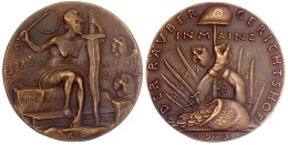 Bronzemedaille 1923. Räubergerichtshof In Mainz "Es Braust Ein Ruf Wie Donnerhall", 60 Mm. Vorzüglich. Kienast 296. - Other & Unclassified