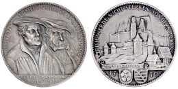 Silbermedaille 1930 Luther Und Johann Der Beständige/Burg Coburg. 36 Mm, 20,10 G. Vorzüglich/Stempelglanz, Mattiert, Sch - Autres & Non Classés