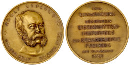 Bronzemedaille 1930 Zur Einweihung Des Neuen Eisenhütteninstitutes Der Bergakademie. Kopf Adolf Ledebur (1837-1906)/Schr - Other & Unclassified