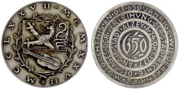 Silbermedaille 1927 V. K. Roth, Auf 650 Jahre Stadtrechte. 41 Mm, 27,85 G. Vorzüglich, Mattiert - Other & Unclassified