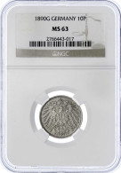 1890 G. Im NGC-Blister Mit Grading MS 63 (bisher Wurde Nur 1 Ex. Höher Gegradet). Vorzüglich/Stempelglanz. Jaeger 13. - Other & Unclassified