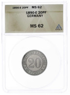 1890 E. Im ANACS-Blister Mit Grading MS 62. Fast Stempelglanz, Selten In Dieser Erhaltung. Jaeger 14. - Autres & Non Classés