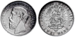 2 Mark 1876 G. Sehr Schön/vorzüglich, Leichte Patina. Jaeger 26. - Other & Unclassified