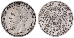 5 Mark 1902 G. Seltenes Jahr. Sehr Schön/vorzüglich. Jaeger 29. - Autres & Non Classés