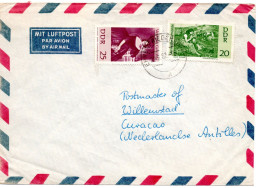 71651 - DDR - 1967 - 25Pfg Gemaelde MiF A LpBf EHRENFRIEDERSDORF -> WILLEMSTAD (Niederlaendische Antillen) - Storia Postale