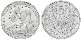 3 Mark 1915 A. 100 Jahrfeier. Prägefrisch, Min. Randfehler. Jaeger 88. - Sonstige & Ohne Zuordnung