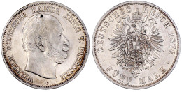 5 Mark 1876 C. Vorzüglich, Kl. Fleck. Jaeger 97. - Autres & Non Classés