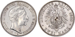 2 Mark 1888 A. Kl. Adler. Vorzüglich/Stempelglanz. Jaeger 100. - Autres & Non Classés