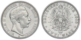 2 Mark 1888 A. Kl. Adler. Sehr Schön/vorzüglich. Jaeger 100. - Autres & Non Classés