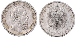 5 Mark 1874 F. Sehr Schön/vorzüglich, Kl. Randfehler. Jaeger 173. - Otros & Sin Clasificación