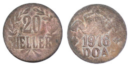 20 Heller 1916 T, Kupfer (RFA 98,60 % Kupfer), Schleife Unter Wertangabe, Große Krone. Sehr Schön, Leichte Prägeschwäche - Deutsch-Ostafrika