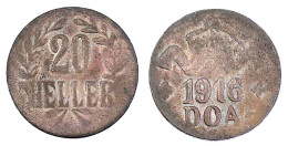 20 Heller 1916 T, Kupfer (RFA 98,60 % Kupfer), Schleife Unter Wertangabe, Große Krone. Sehr Schön, Leichte Prägeschwäche - German East Africa