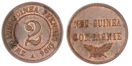 2 Neuguinea-Pfennig 1894 A. Vorzüglich/Stempelglanz, Ungleichm. Patina. Jaeger 702. - Nueva Guinea Alemana