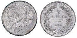 1/2 Neuguinea-Mark 1894 A, Paradiesvogel. Vorzüglich, Etw. Berieben. Jaeger 704. - Deutsch-Neuguinea