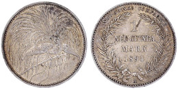 1 Neuguinea-Mark 1894 A, Paradiesvogel. Sehr Schön/vorzüglich, Kl. Kratzer, Schöne Patina. Jaeger 705. - Nueva Guinea Alemana