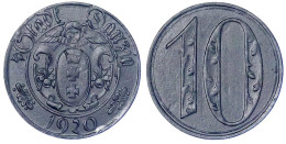 10 Pfennig 1920, Große Wertzahl. Vorzüglich, Zaponiert. Jaeger D1b. - Autres & Non Classés