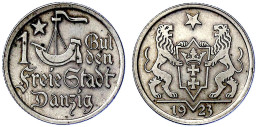 1 Gulden 1923. Hansekogge. Vorzüglich. Jaeger D7. - Other & Unclassified