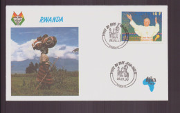 Rwanda, Enveloppe Avec Cachet Commémoratif " Visite Du Pape Jean-Paul II " Kabcay, 8 Septembre 1990 - Cartas & Documentos