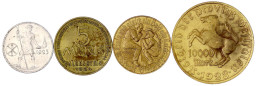 4 Bessere Stücke: 10000 Mark Provinz Westfalen 1923 (prfr.) In Originalschachtel Mit Zettel, Not-Goldmark Bielefeld 1923 - Collections