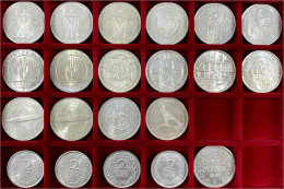 21 Silbermünzen: 3 Mark Gedenkmünzen Rheinlande 1925 A, D, J, A, Lübeck 1926, Marburg, Bremerhaven Und Nordhausen 1927,  - Sonstige & Ohne Zuordnung