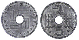 5 Pfennig 1940 F. Vorzüglich, Selten. Jaeger 618. - Other & Unclassified