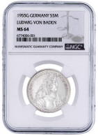 Markgraf Von Baden 1955 G. Im NGC-Blister Mit Grading MS 64. Jaeger 390. - Sonstige & Ohne Zuordnung