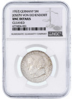 Eichendorff 1957 J. Im NGC-Blister Mit Grading UNC Details Cleaned. Jaeger 391. - Andere & Zonder Classificatie