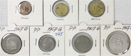 1967 G, Offen (Münzen In Rähmchen), Das 2 Pf.-Stück Fehlt. Polierte Platte, Selten - Andere & Zonder Classificatie