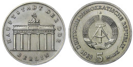 5 Mark 1983, Brandenburger Tor. Randschrift Läuft Rechts Herum. Auflage Nur 3000 Ex. Fast Stempelglanz, Selten. Jaeger 1 - Other & Unclassified