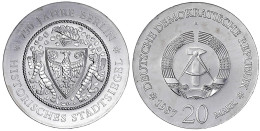 20 Mark 1987 A, Stadtsiegel. Randschrift Läuft Rechts Herum. Stempelglanz. Jaeger 1617. - Otros & Sin Clasificación