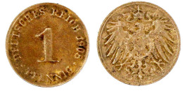 1 Pfennig 1908 A. Auf Viel Zu Dünnem Schrötling. 0.89 G. Vorzüglich. Jaeger 10. - Other & Unclassified