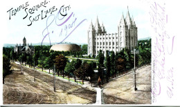 12819  - U.S.A. - TEMPLE  SQUARE SALT LAKE CITY  : " The Bureau "  Temple Block     - Circulée En 1904 - Salt Lake City