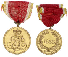 Lippe: Erinnerungs-Medaille Für Den Feldzug 1866. Am Band. 29 Mm. Vorzüglich. OEK 1187. - Andere & Zonder Classificatie