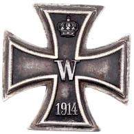 Preußen: Eisernes Kreuz I. Klasse 1914 Gewölbte Form, Ohne Hersteller. Silber, Punze 800. 17,70 G. Sehr Schön/vorzüglich - Sonstige & Ohne Zuordnung