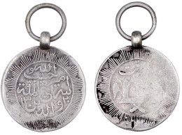 Silberne Habibullah-Ehrenmedaille AH 1320 = 1902. Mit Öse Und Ring. 32 Mm; 13,07 G. Schön. Barac 4. - Non Classés