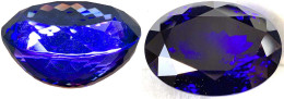 Riesiger Tansanit Im Facettierten Ovalschliff Zu 101,55 Ct. 30,32 X 21,72 X 19,48 Mm. 20,31 G. Laut Beiliegendem Gutacht - Andere & Zonder Classificatie