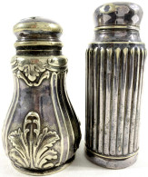 Paar Pfeffer- Und Salzstreuer, Sterlingsilber, Hersteller Gorham Co., Birmingham. Höhe 9 Cm Und 8,5 Cm. Zusammen 90,47 G - Silverware